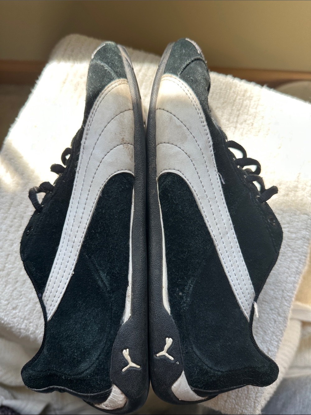 Puma Black Suede Sneakers with White Stripe - Picture 4 of 6